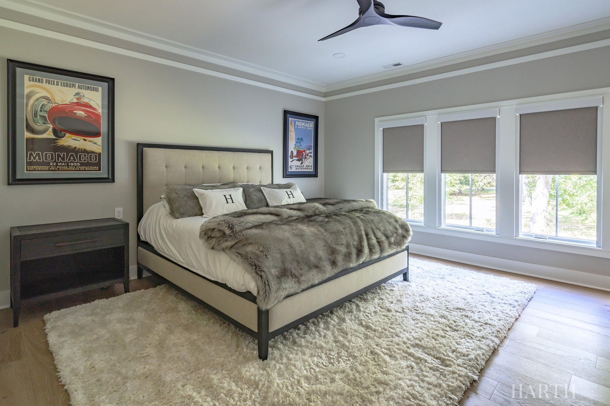 Primary Bedroom With Automated Shades